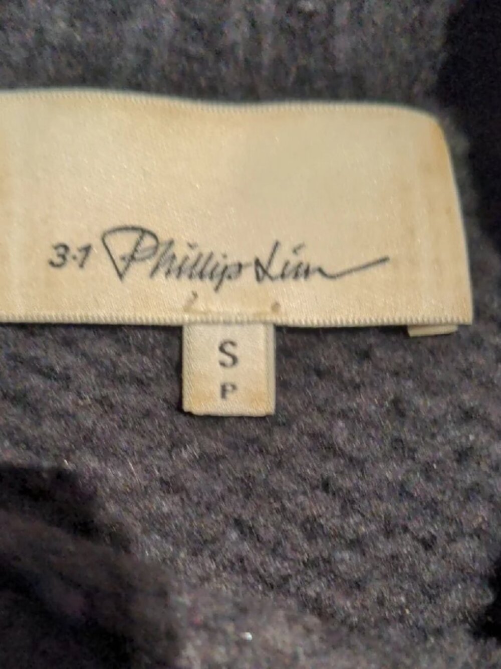 3.1 Phillip Lim Black Open Knit Crewneck Sweater Elevated Basic Small Medium - Picture 9 of 12